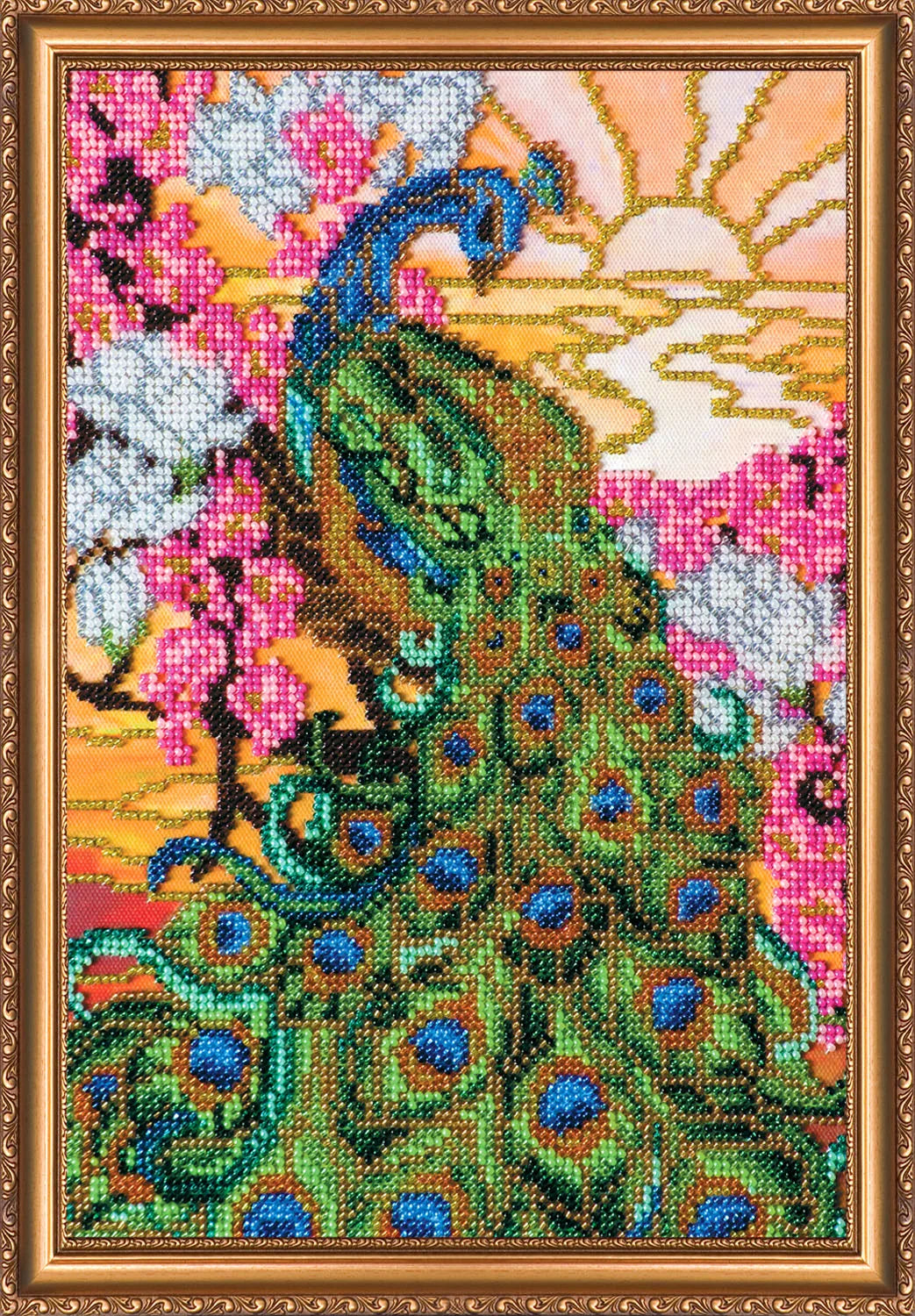 Bead Embroidery Kit Main Bead Embroidery Kit Peacock