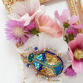 Brooch Embroidery Kit Decoration Azurite