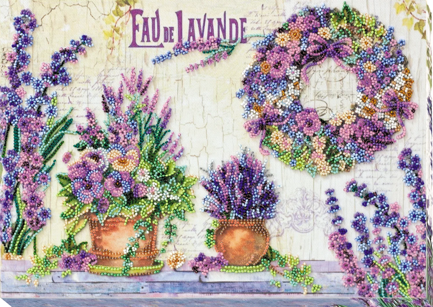 Bead Embroidery Kit Main Bead Embroidery Kit Lavender chantilly