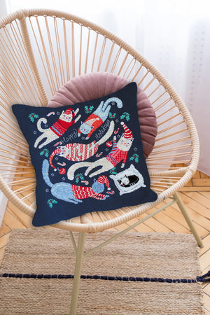 Cross Stitch Kit For Cushion Cross-stitch kits Playful cats