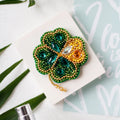 Brooch Embroidery Kit Decoration Good luck leaf