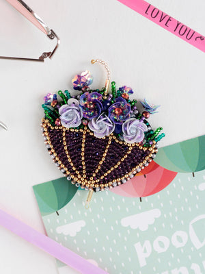 Brooch Embroidery Kit Decoration Umbrella