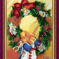 Postcards Bead Embroidery Kit Postcard Bead embroidery kit Merry Christmas – 1