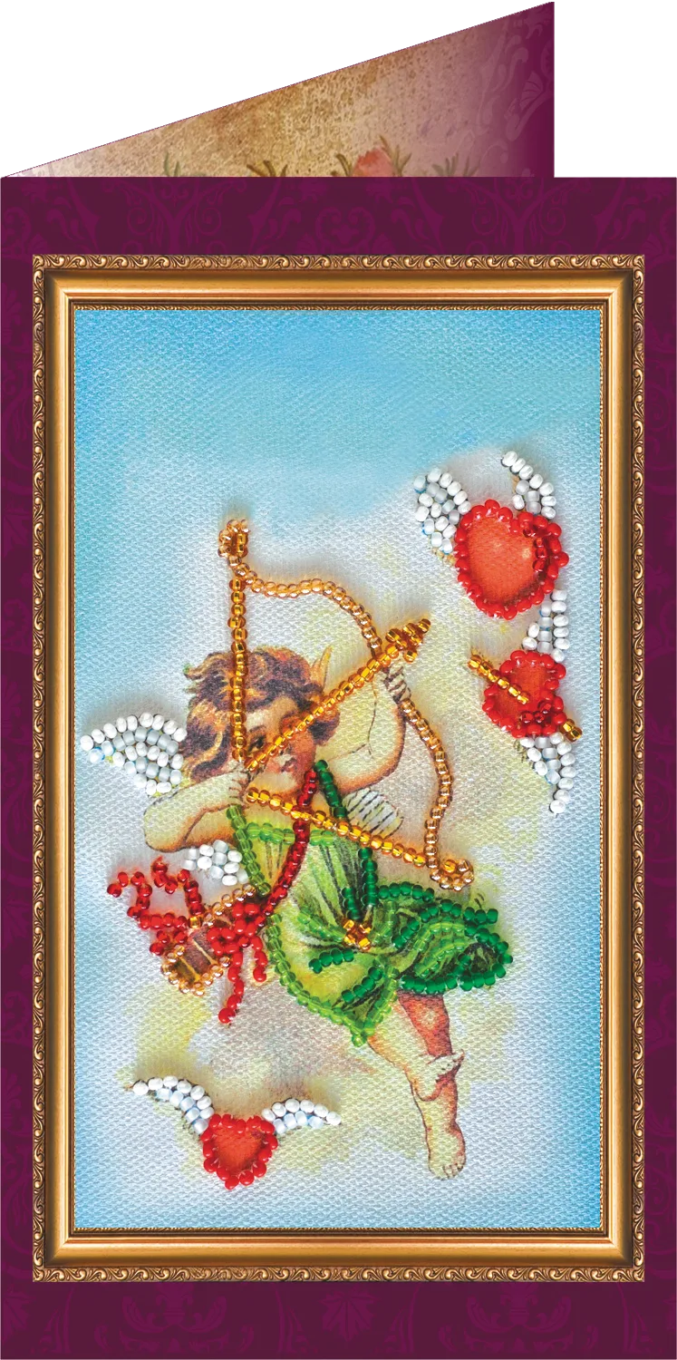 Postcards Bead Embroidery Kit Postcard Bead embroidery kit Happy Valentine's Day – 1