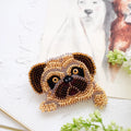 Brooch Embroidery Kit Decoration Pug