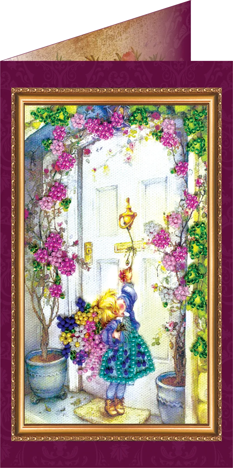 Postcards Bead Embroidery Kit Postcard Bead embroidery kit Best wishes