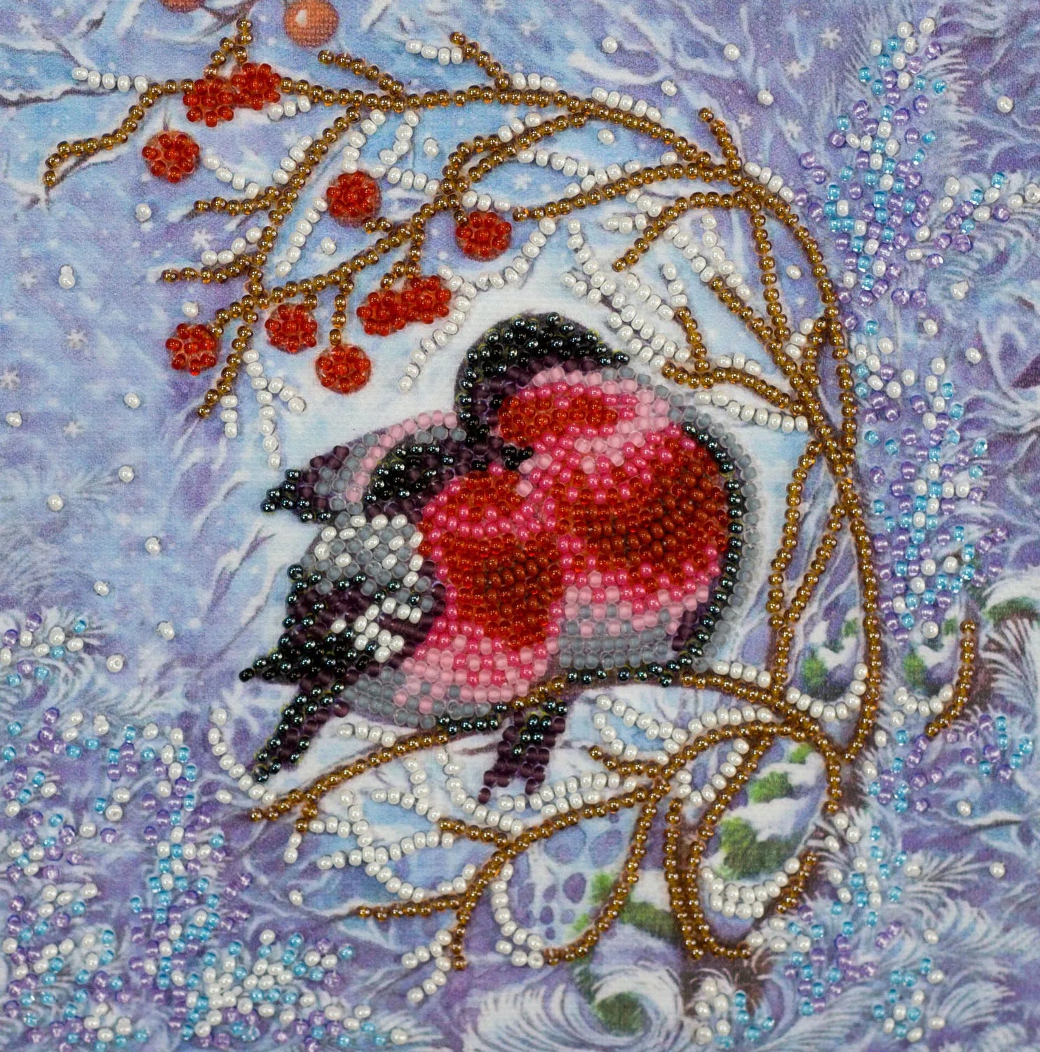 Bead Embroidery Kit Mini Bead embroidery kit Warmth together