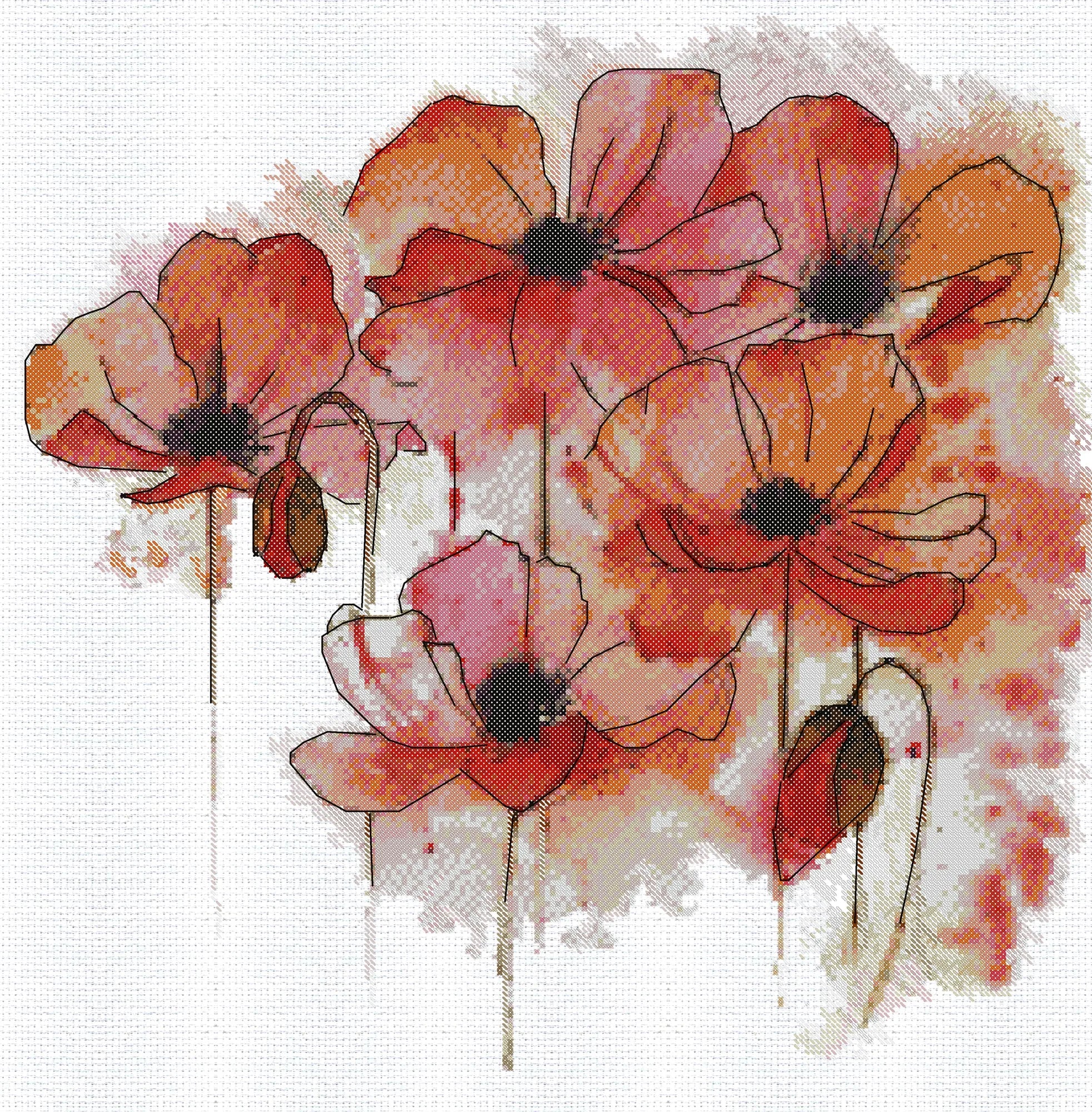 Cross Stitch Kit Cross-stitch kits Watercolor fantasy
