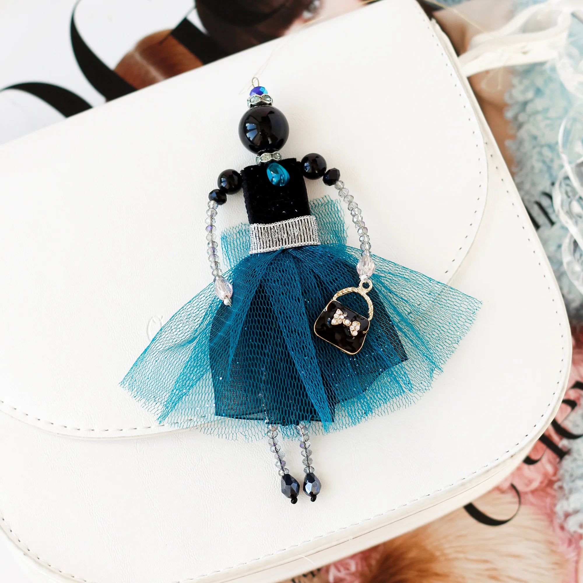 Pendant Embroidery Kit Decoration Pendant doll – Airy topaz