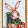 Postcards Bead Embroidery Kit Postcard bead embroidery kits Teddy hare - 1