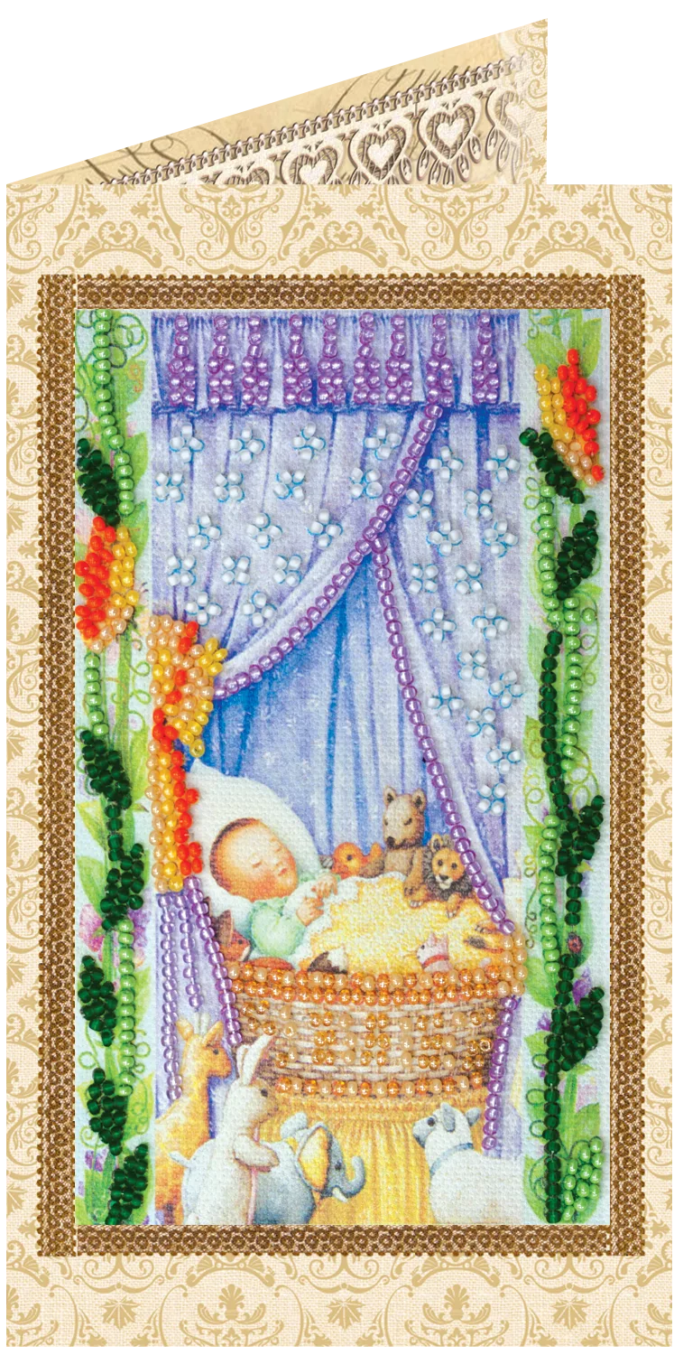 Postcards Bead Embroidery Kit Postcard bead embroidery kits Cradle