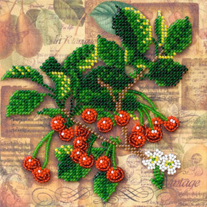 Bead Embroidery Kit Mini Bead embroidery kit Cherry twig