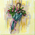 Bead Embroidery Kit Mid-sized bead embroidery kit Umbrella and tulips