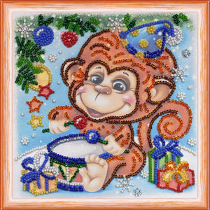 Bead Embroidery Kit Mini Bead embroidery kit Drummer-girl