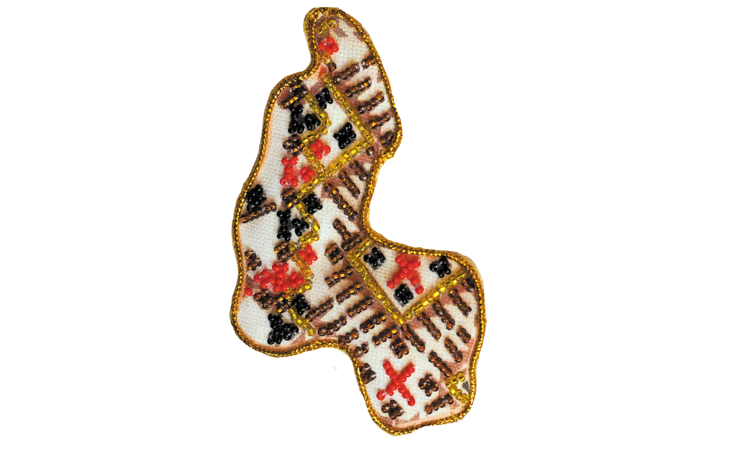 Magnets Bead Embroidery Kit Kits for embroidery with beads magnets "Map of Ukraine" Sumy region