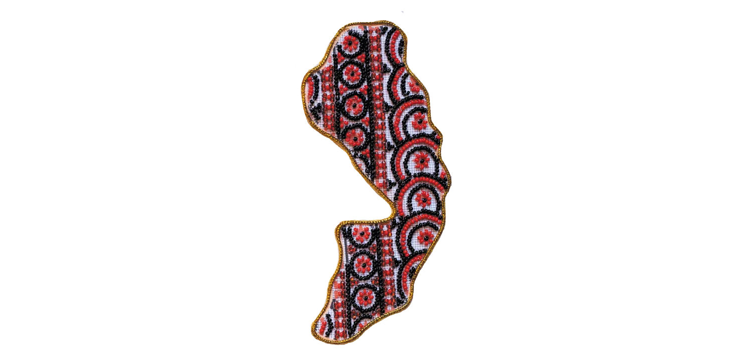 Magnets Bead Embroidery Kit Kits for embroidery with beads magnets "Map of Ukraine" Odessa region