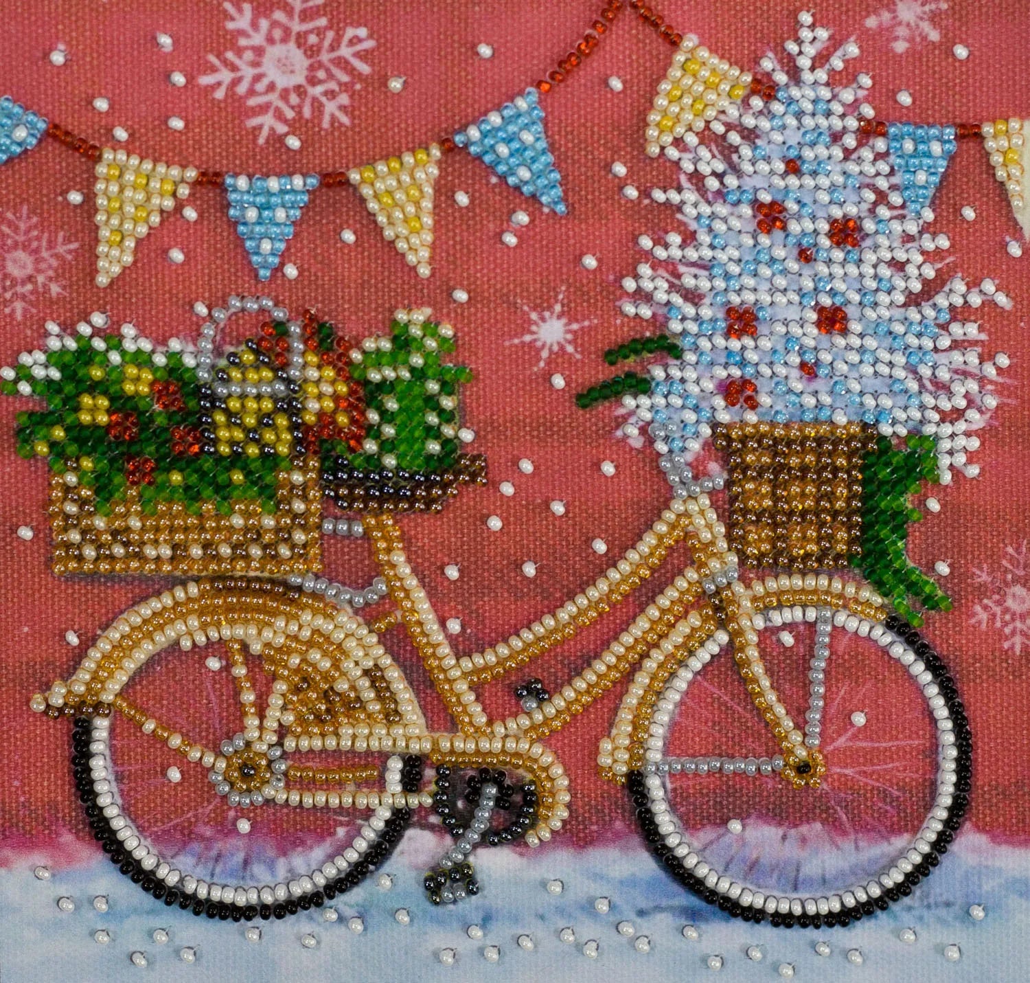 Bead Embroidery Kit Mini Bead embroidery kit Holiday time