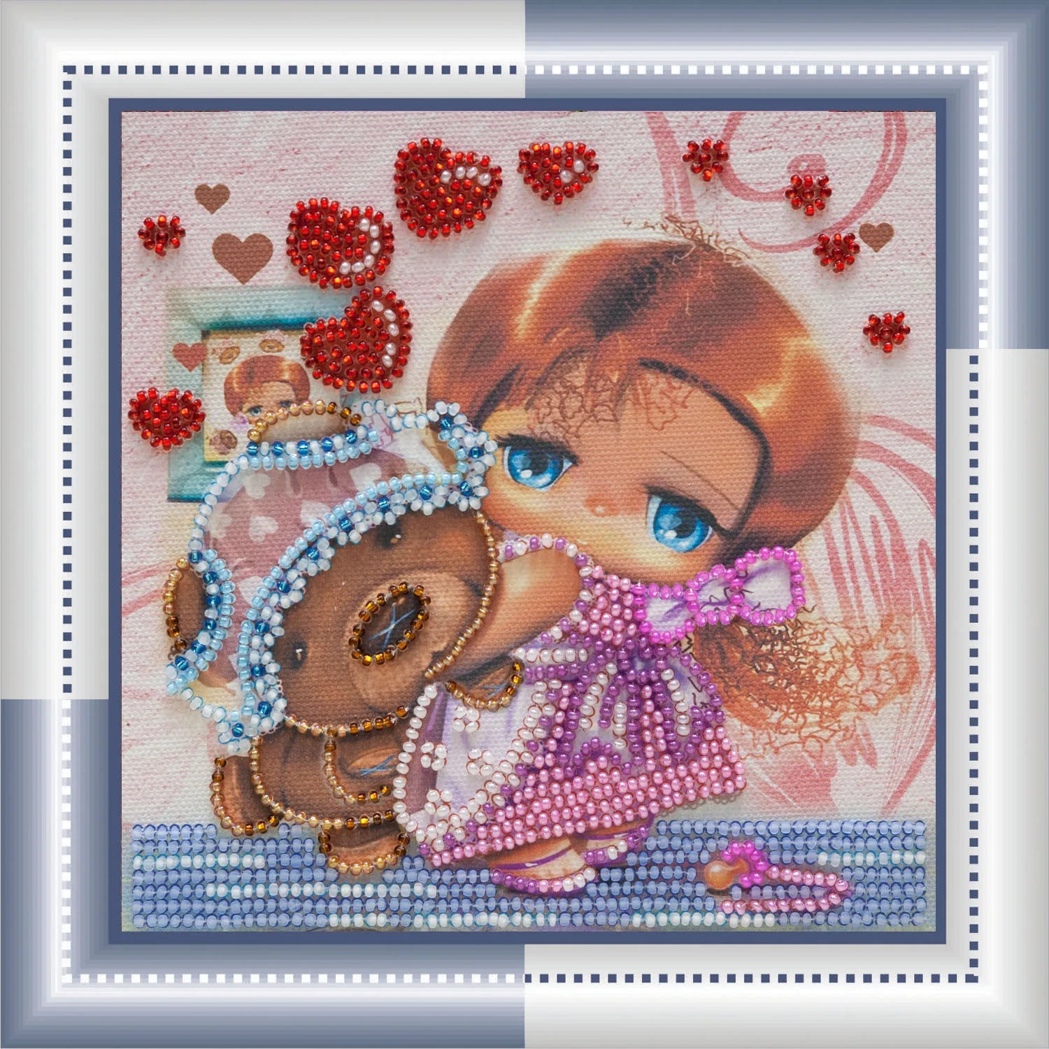 Bead Embroidery Kit Mini Bead embroidery kit Favourite bear