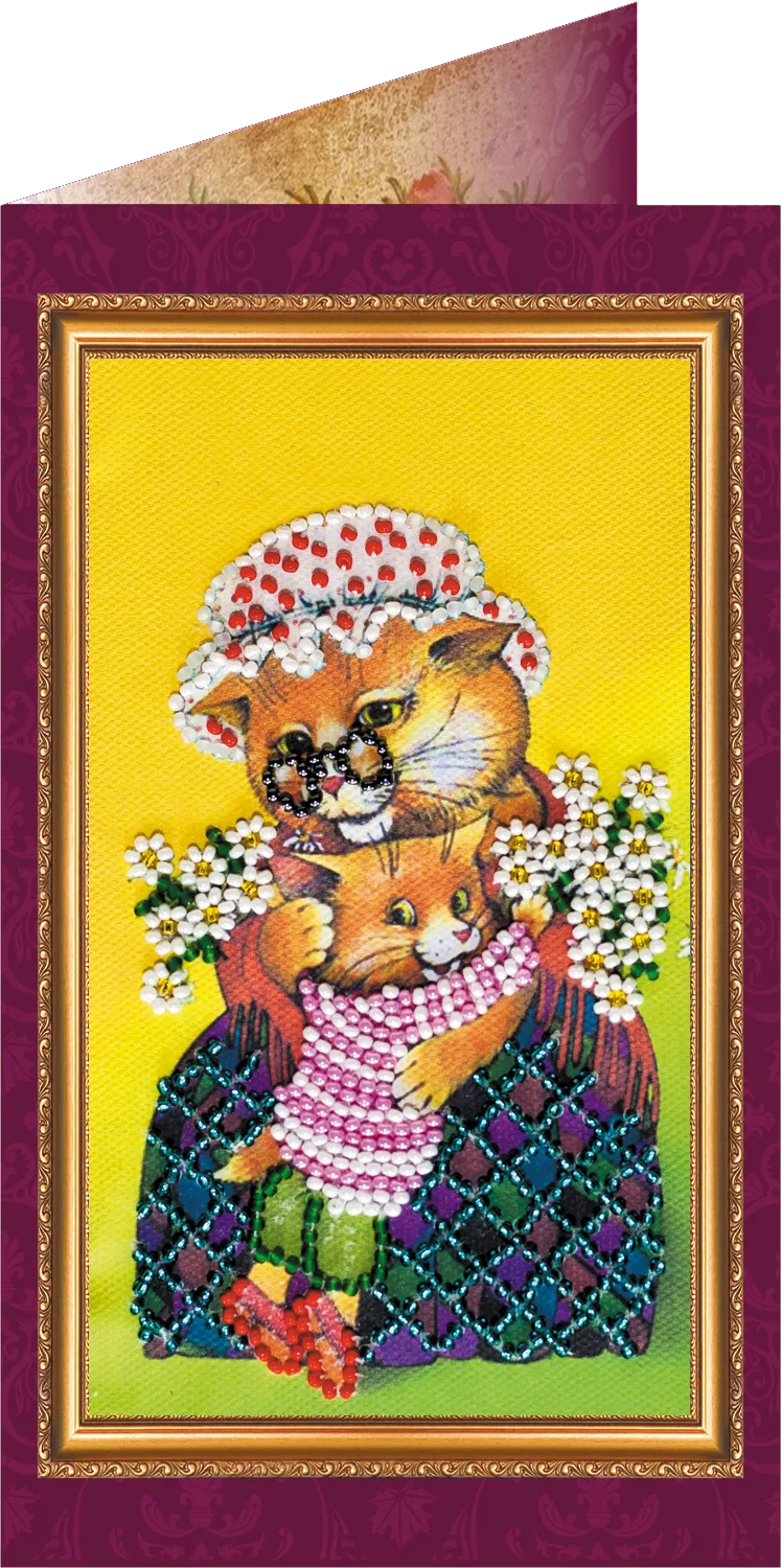 Postcards Bead Embroidery Kit Postcard Bead embroidery kit Dear Grandma – 1