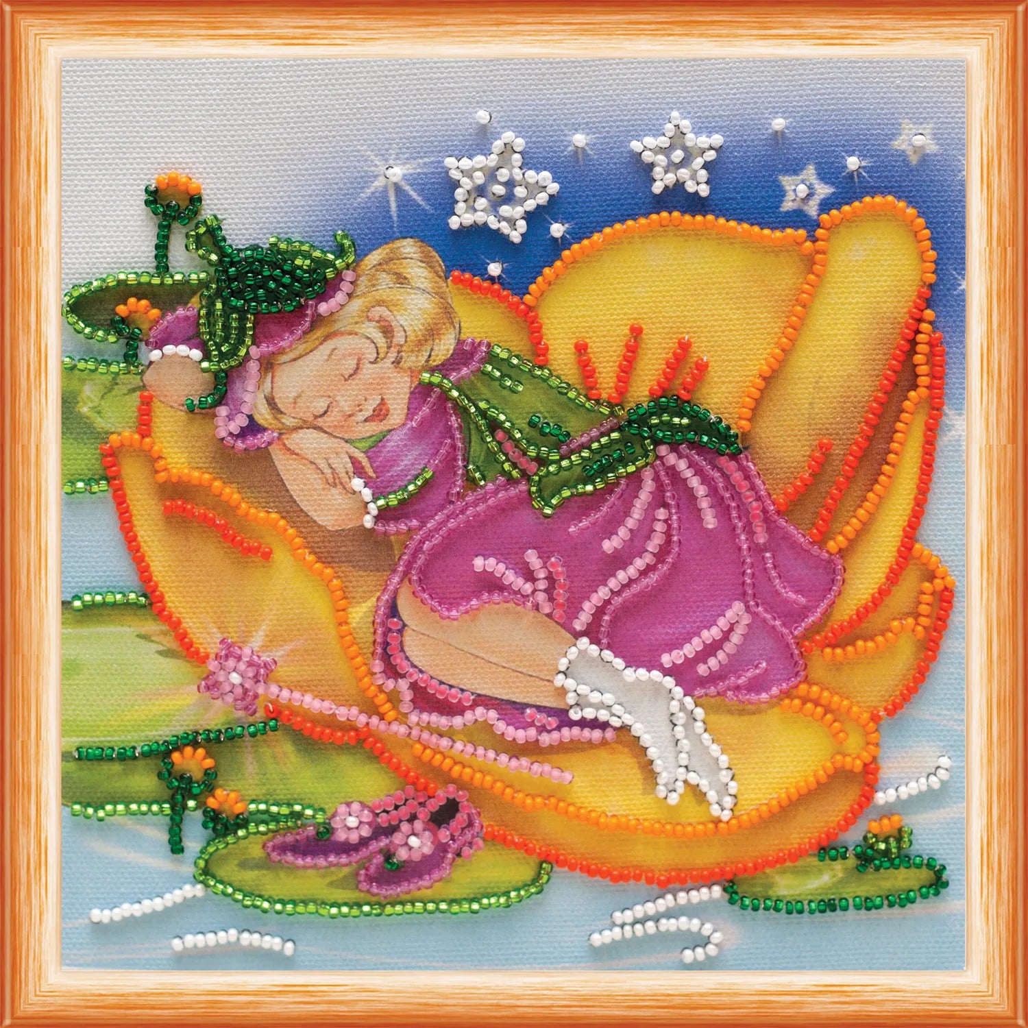 Bead Embroidery Kit Mini Bead embroidery kit Sleeping fairy