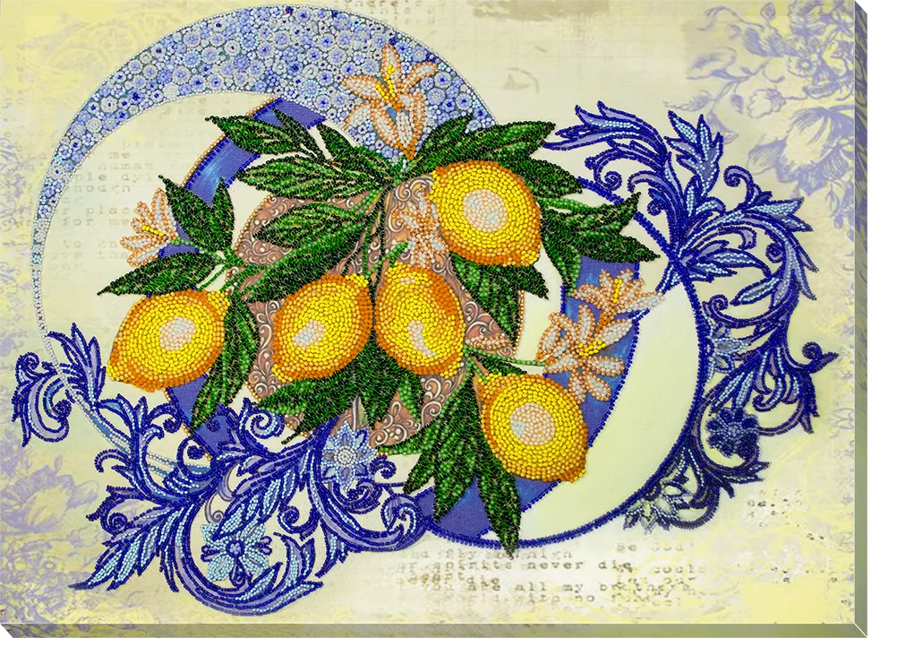 Bead Embroidery Kit Main Bead Embroidery Kit Lemons