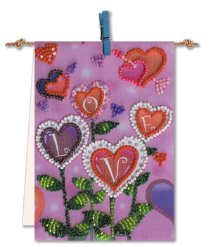 Pennant Bead Embroidery Kit Pennant-kit Bead Embroidery Flowers of love