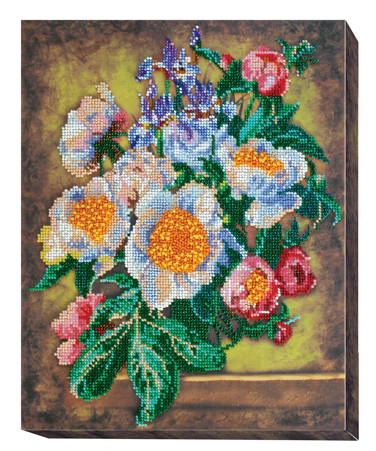 Bead Embroidery Kit Fancy peonies