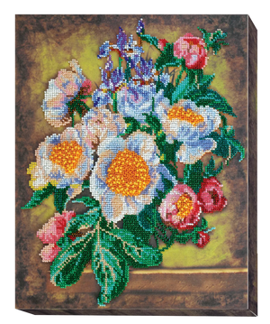 Bead Embroidery Kit Fancy peonies
