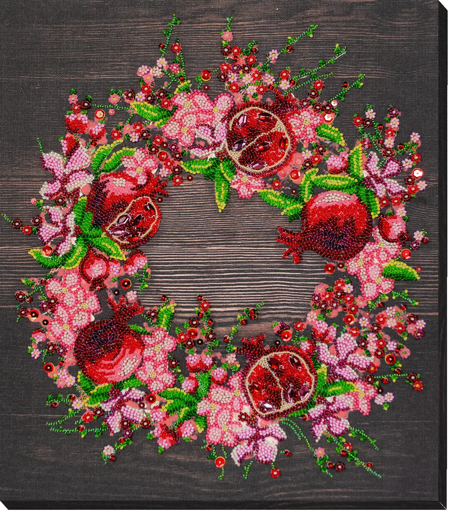 Bead Embroidery Kit Main Bead Embroidery Kit Red рomegranates
