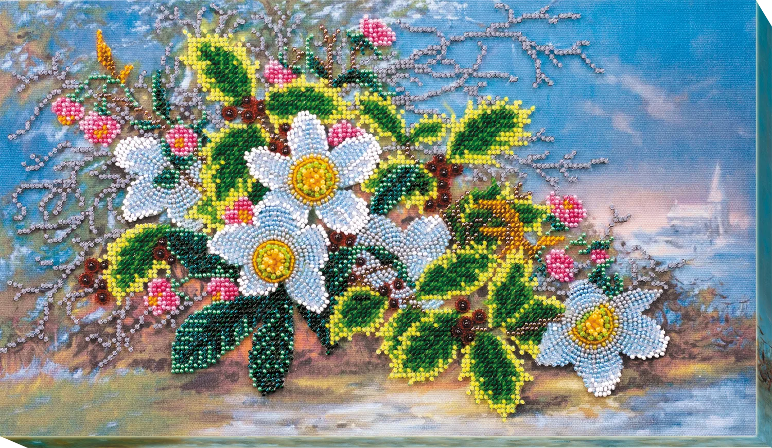 Bead Embroidery Kit Main Bead Embroidery Kit Christmas bouquet