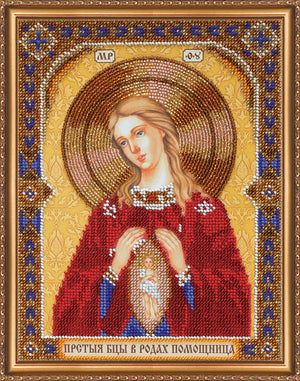 Bead Embroidery Kit Main Bead Embroidery Kit Icon of the Mother of God «Midwife»