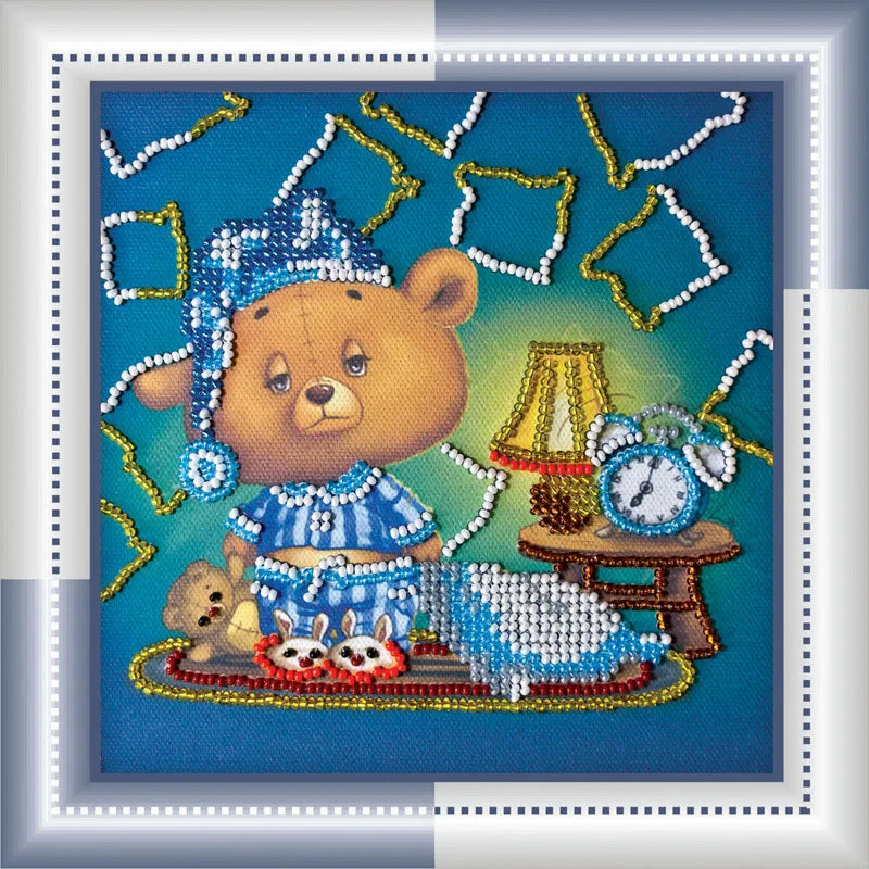 Bead Embroidery Kit Mini Bead embroidery kit Sleepy-head