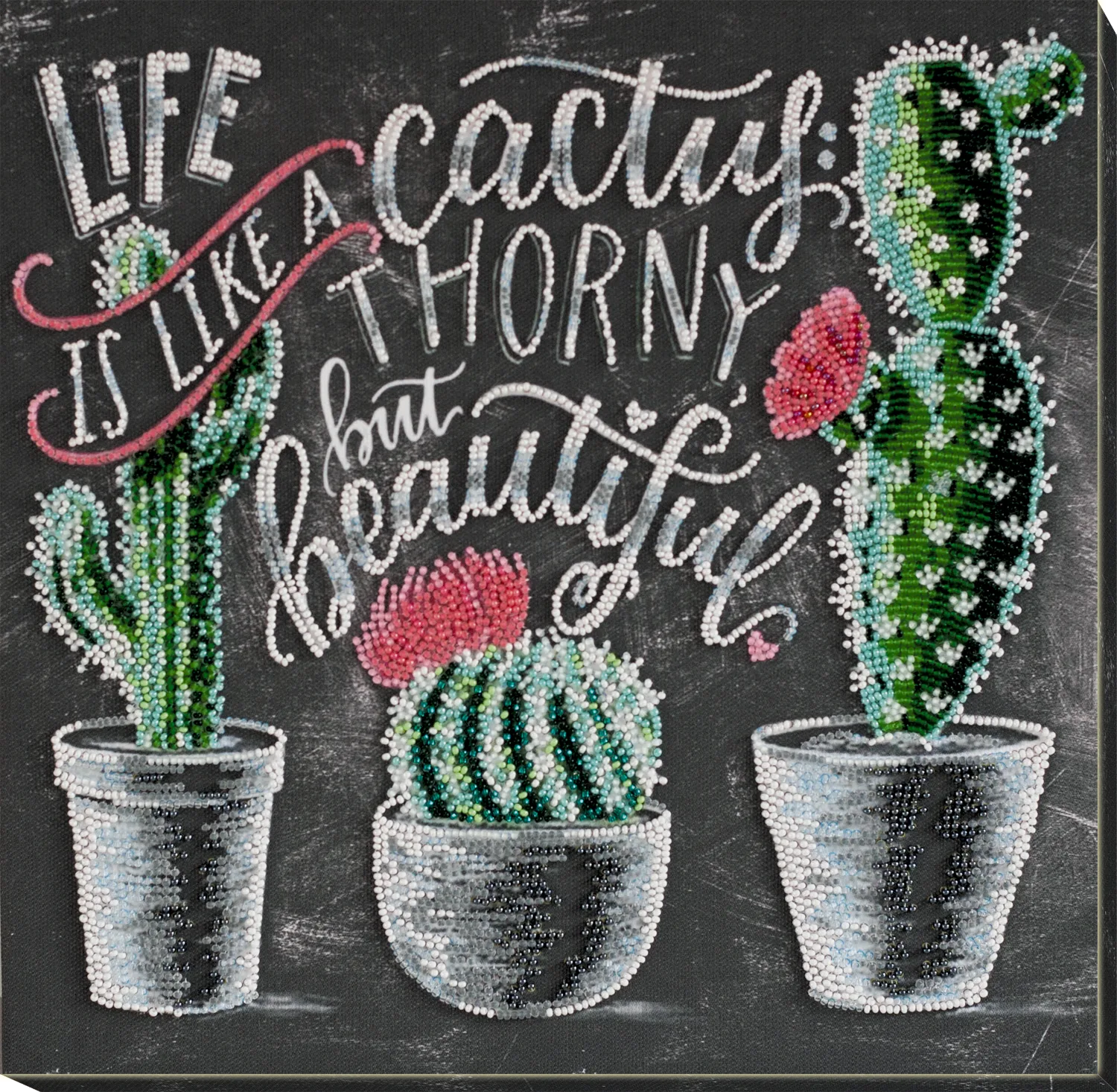 Bead Embroidery Kit Main Bead Embroidery Kit Life is beautiful