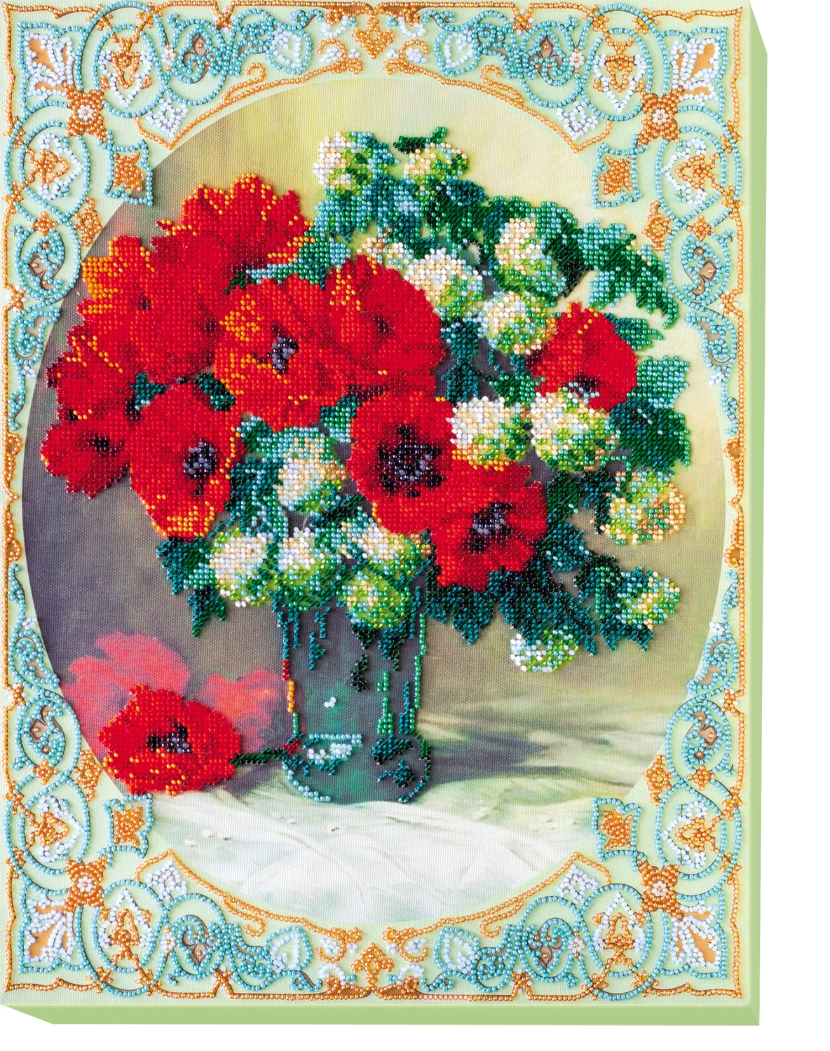 Bead Embroidery Kit Main Bead Embroidery Kit Poppies and buldenezh