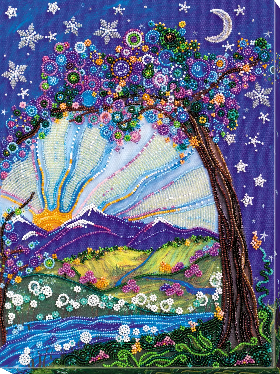 Bead Embroidery Kit Main Bead Embroidery Kit Day and night meeting