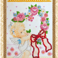 Postcards Bead Embroidery Kit Postcard Bead embroidery kit Mischievous cupid