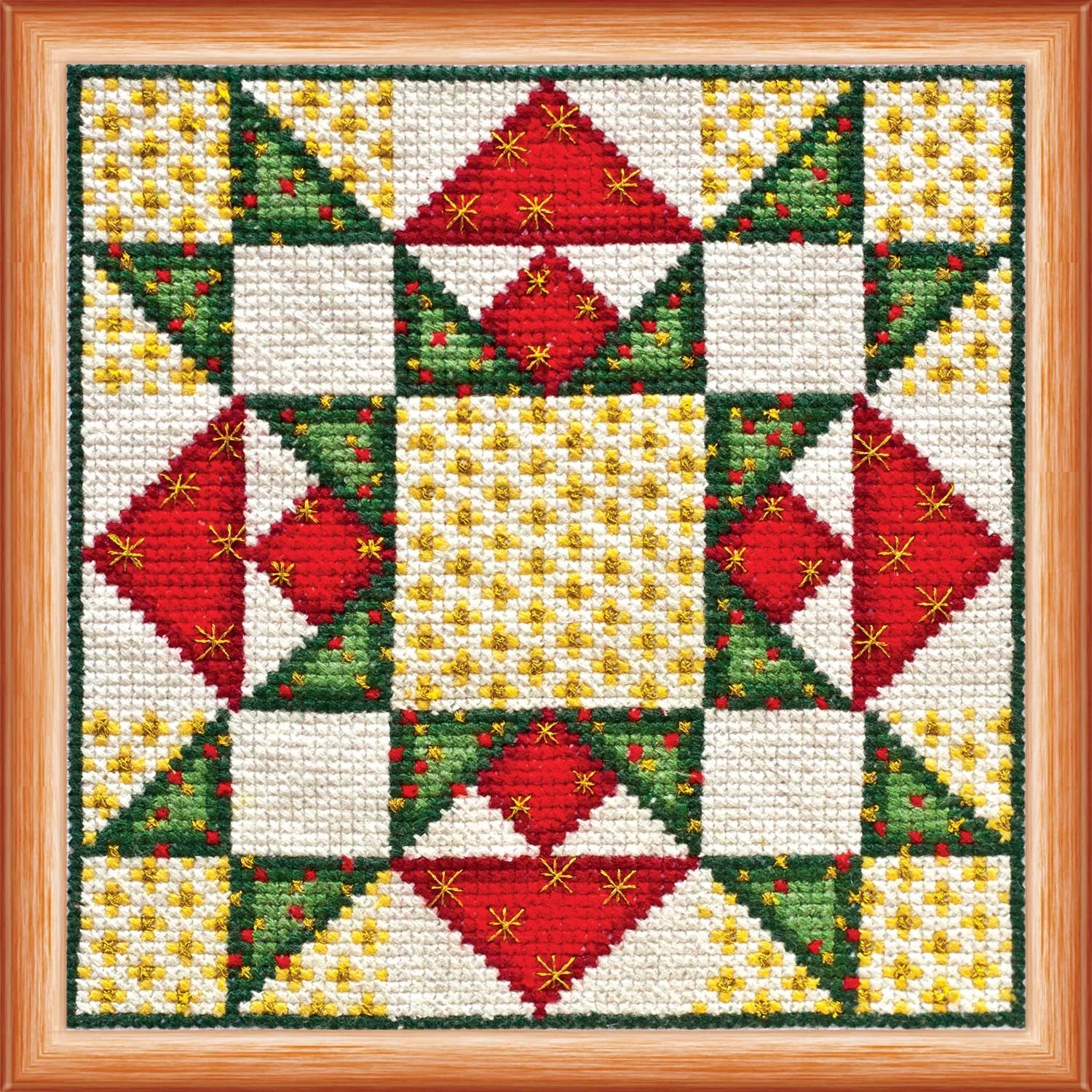Cross Stitch Kit Quilt. Christmas