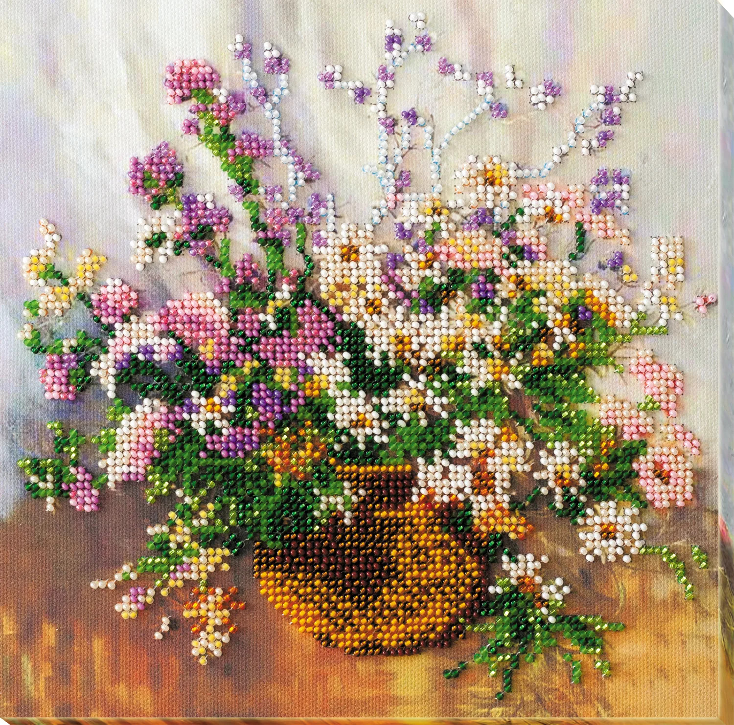 Bead Embroidery Kit Mid-sized bead embroidery kit Tender bouquet