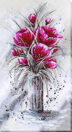Bead Embroidery Kit Main Bead Embroidery Kit Red emerald