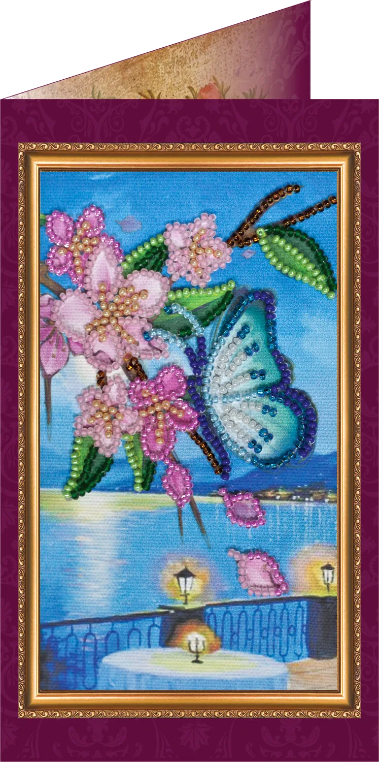 Postcards Bead Embroidery Kit Postcard Bead embroidery kit South night – 4