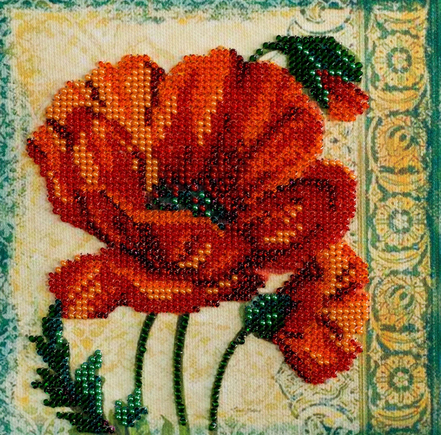 Bead Embroidery Kit Mini Bead embroidery kit Red velvet