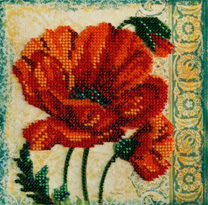 Bead Embroidery Kit Mini Bead embroidery kit Red velvet
