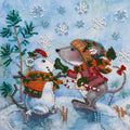 Bead Embroidery Kit Mini Bead embroidery kit Snow friend