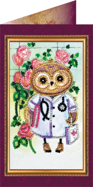 Postcards Bead Embroidery Kit Postcard Bead embroidery kit Best doctor – 2