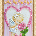 Postcards Bead Embroidery Kit Postcard Bead embroidery kit Angel and Rose