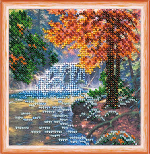 Bead Embroidery Kit Mini Bead embroidery kit At the waterfall