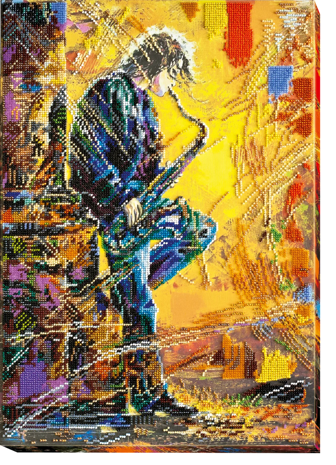 Bead Embroidery Kit Main Bead Embroidery Kit Saxophonist (Musical display)
