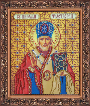 Bead Embroidery Kit Main Bead Embroidery Kit St. Nicholas the Miracle