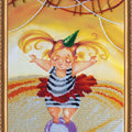 Bead Embroidery Kit Main Bead Embroidery Kit Girl on ball