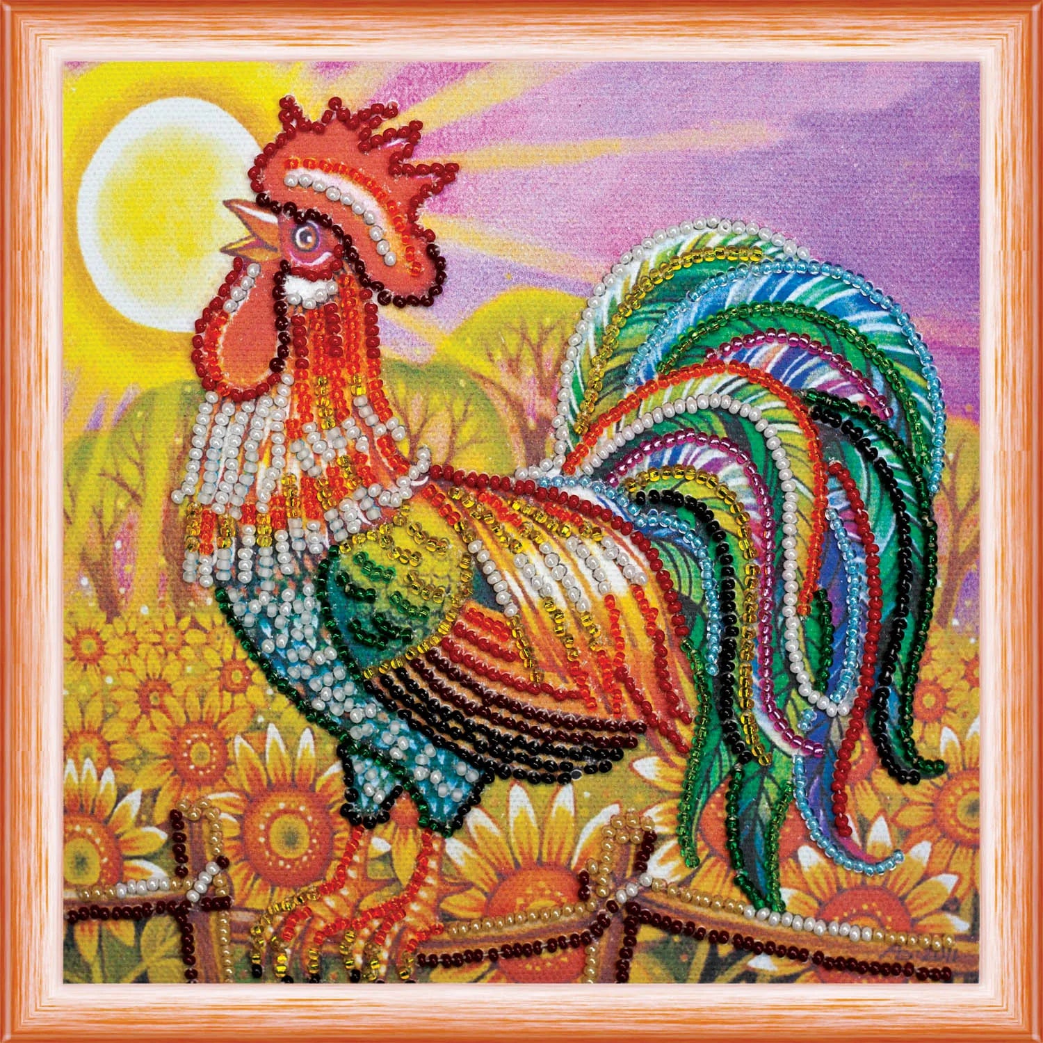 Bead Embroidery Kit Mini Bead embroidery kit Cockerel